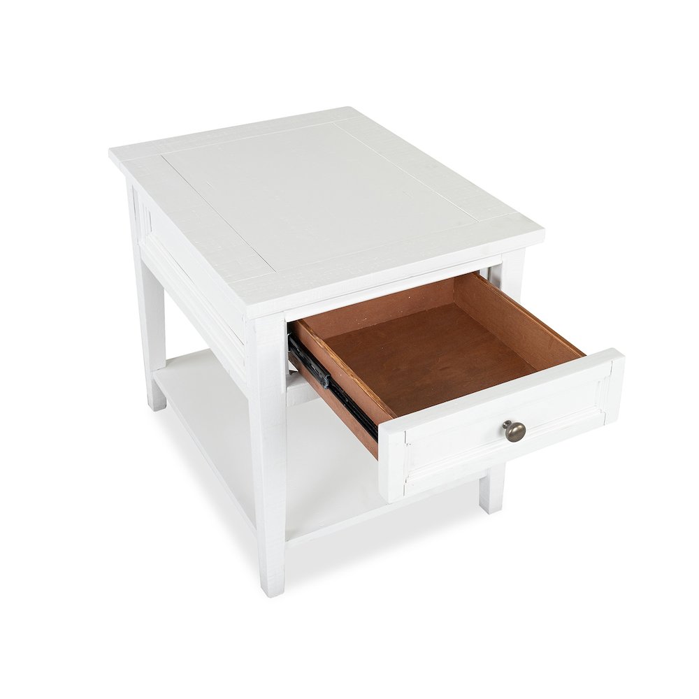 Heron Cove Chalk White Rectangular End Table