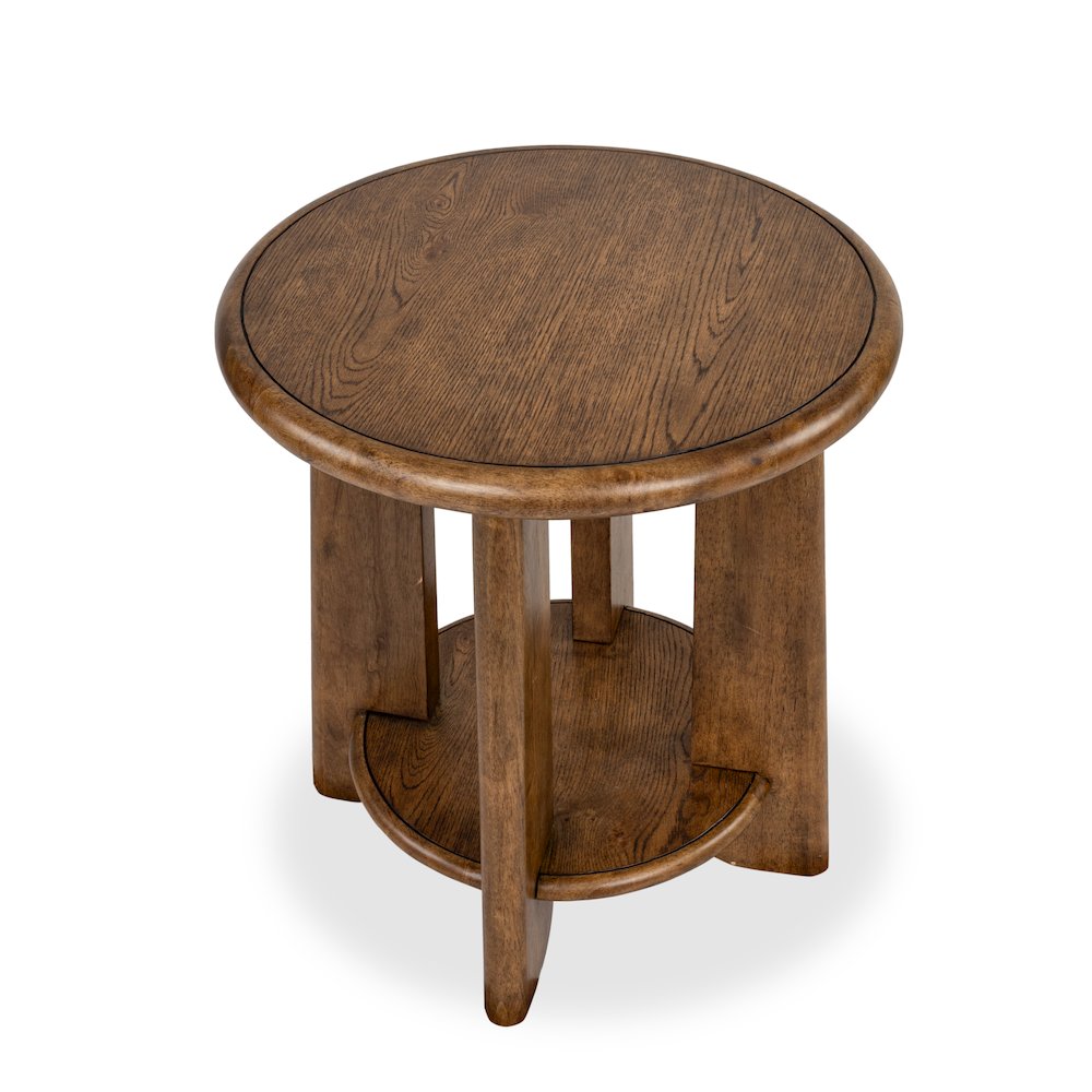 Tanner Tawny Brown Round End Table