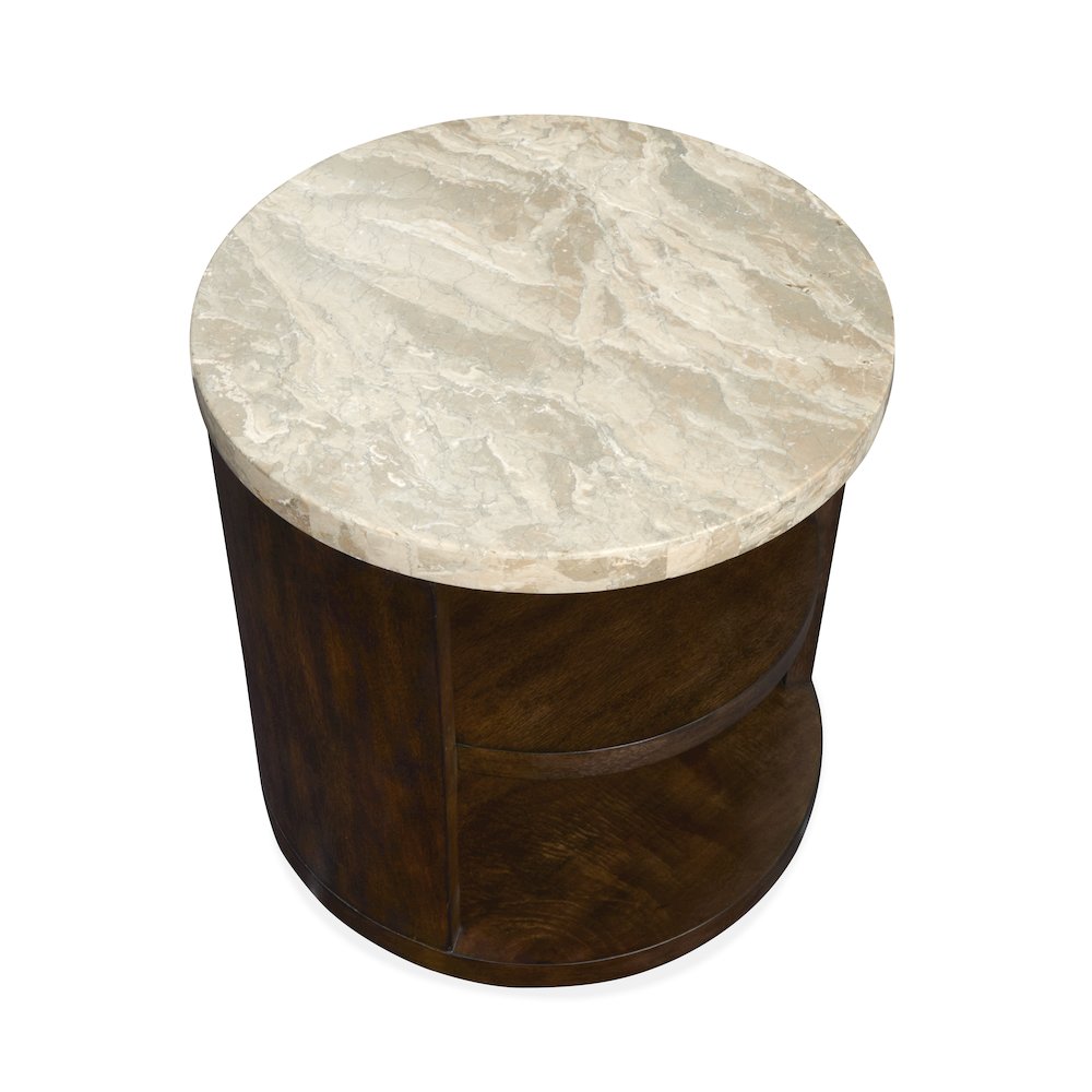 Mcpherson Burnt Umber Round End Table