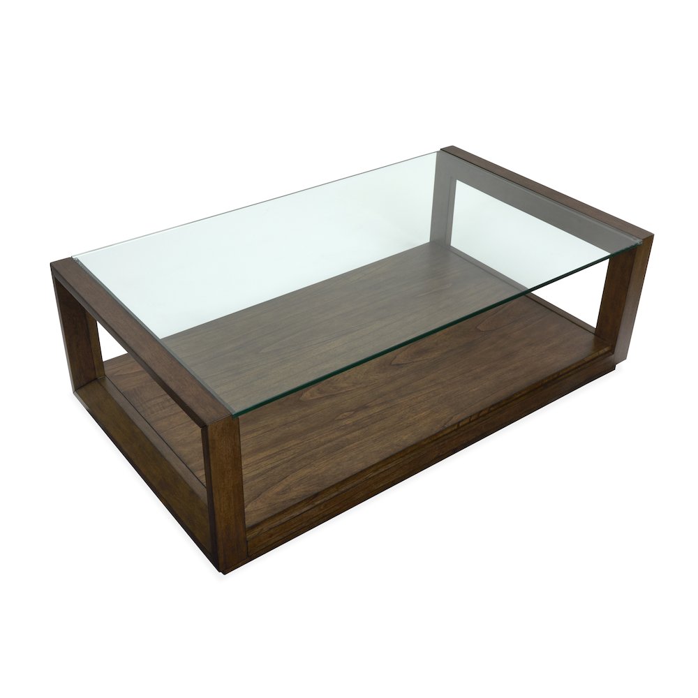 Sebastian Cinnamon Rectangular Cocktail Table With Casters