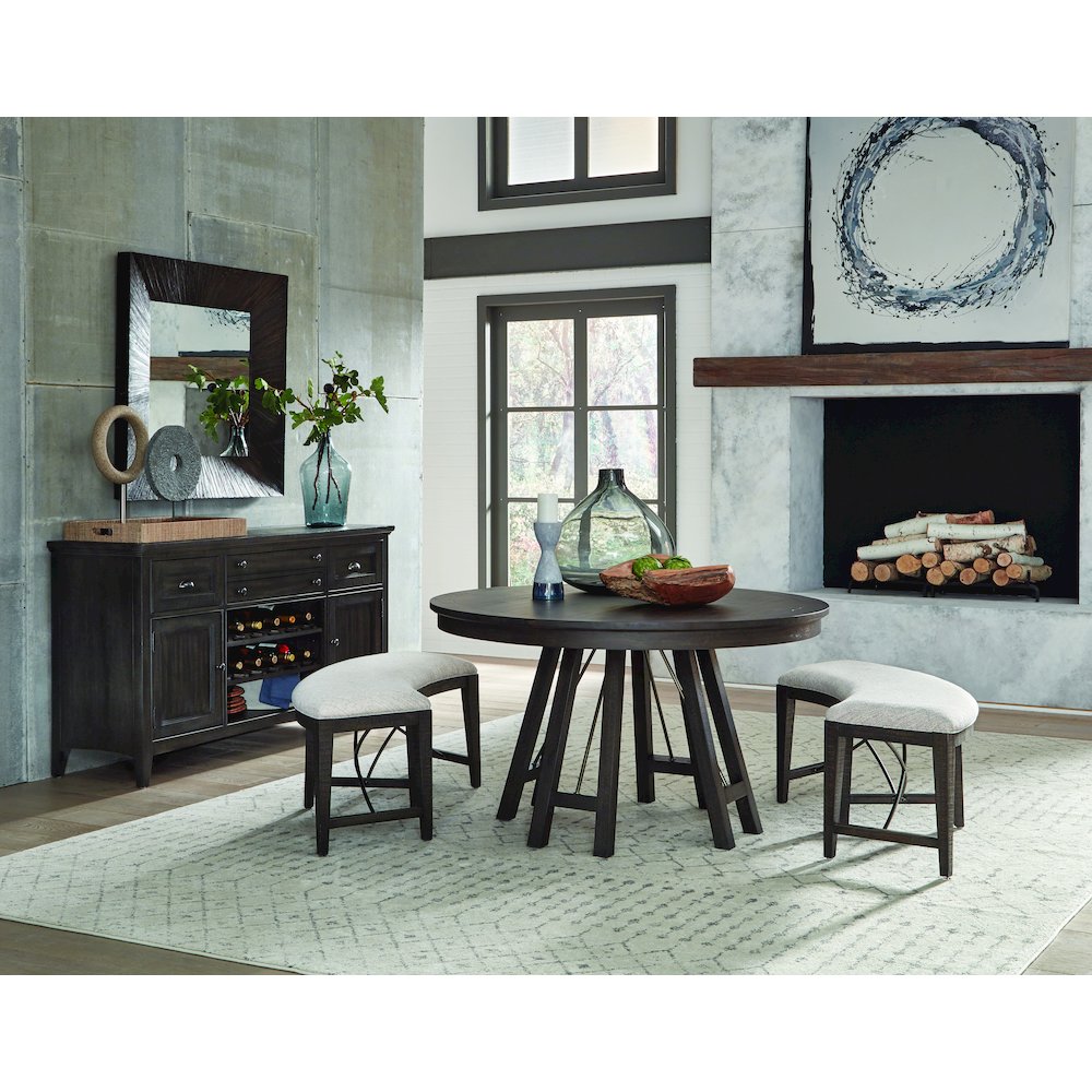 Westley Falls Graphite Curved Bench