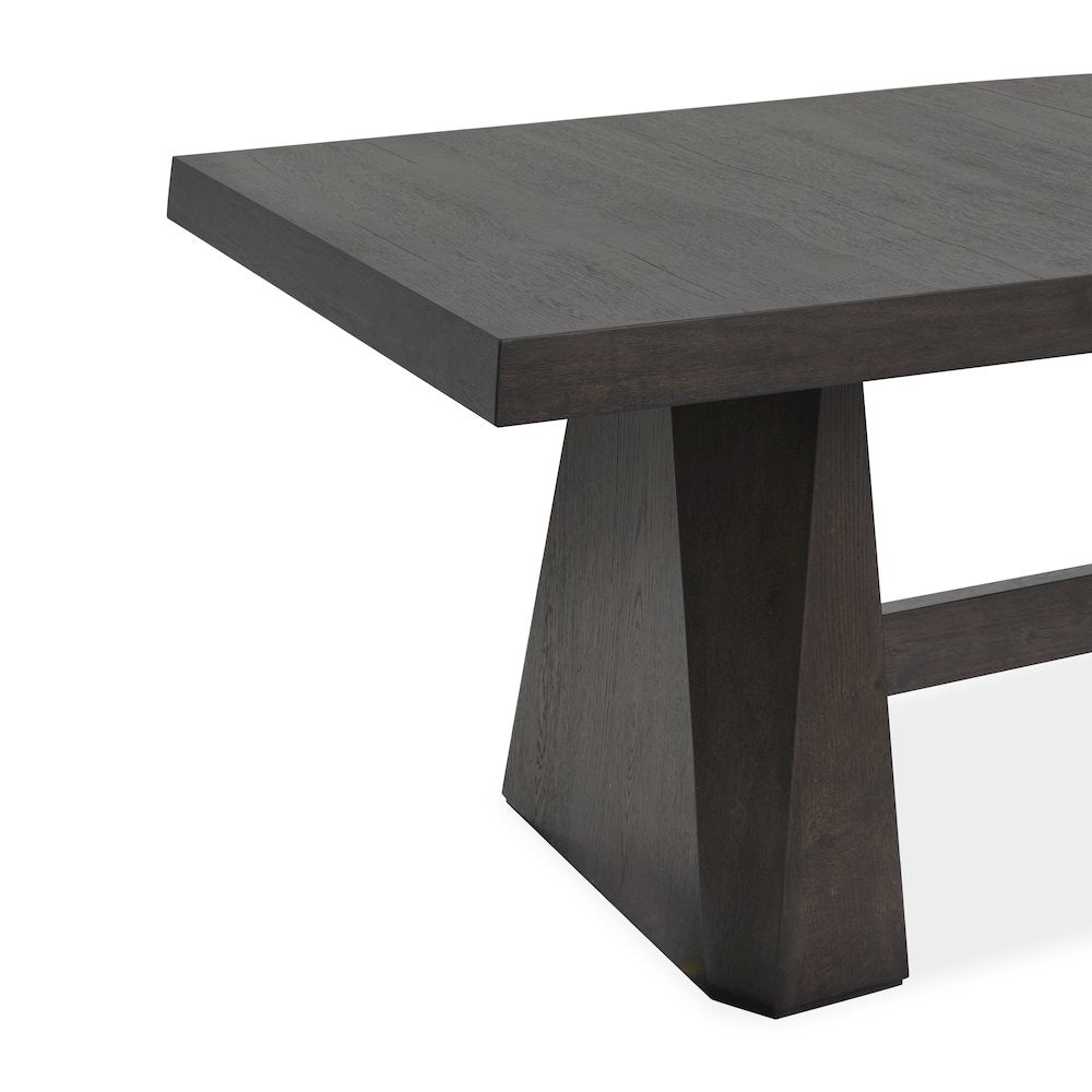 Tauren Coffee Bean Extendable Double Pedestal Dining Table