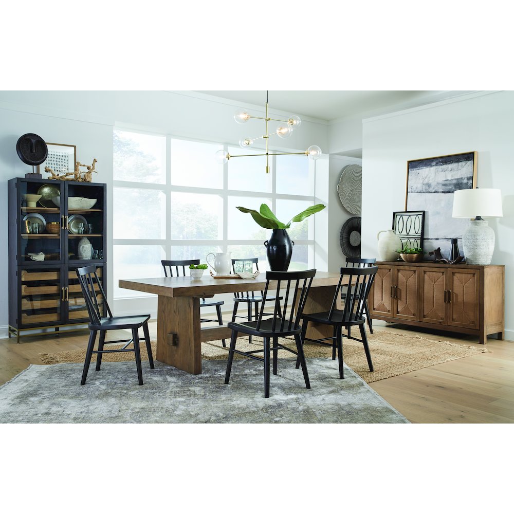 Lindon Belgian Wheat Trestle Dining Table
