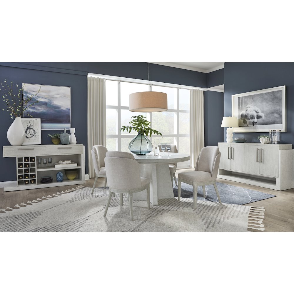 Lorelei Misty Cloud Extendable 54" Round Dining Table