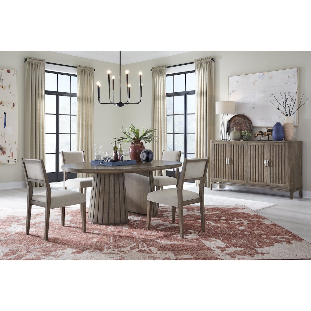 Kavanaugh Weathered Kona Brown Extendable Round Dining Table