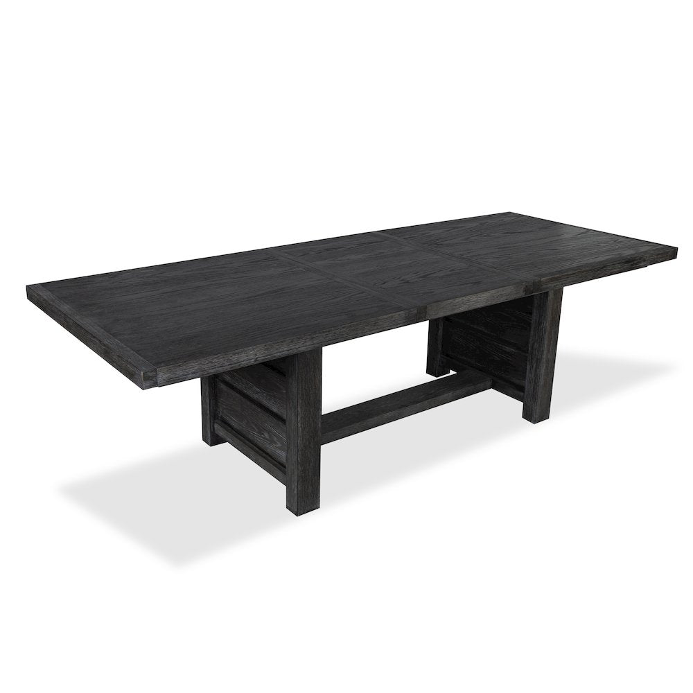 Plum Creek Ravenwood Black Extendable Trestle Dining Table