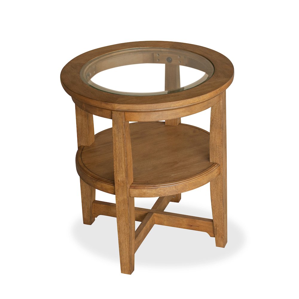 Durant Honey Brown Shelf End Table