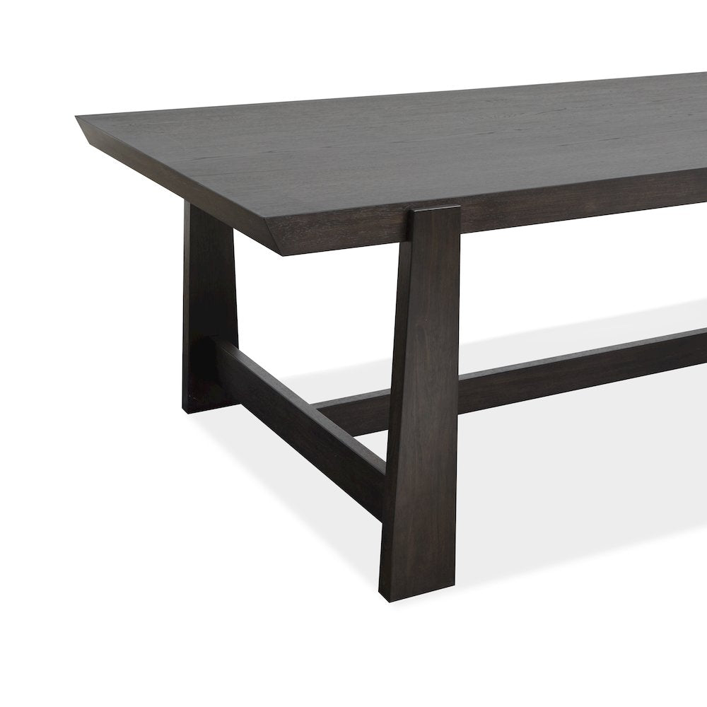 Tauren Coffee Bean Trestle Dining Table
