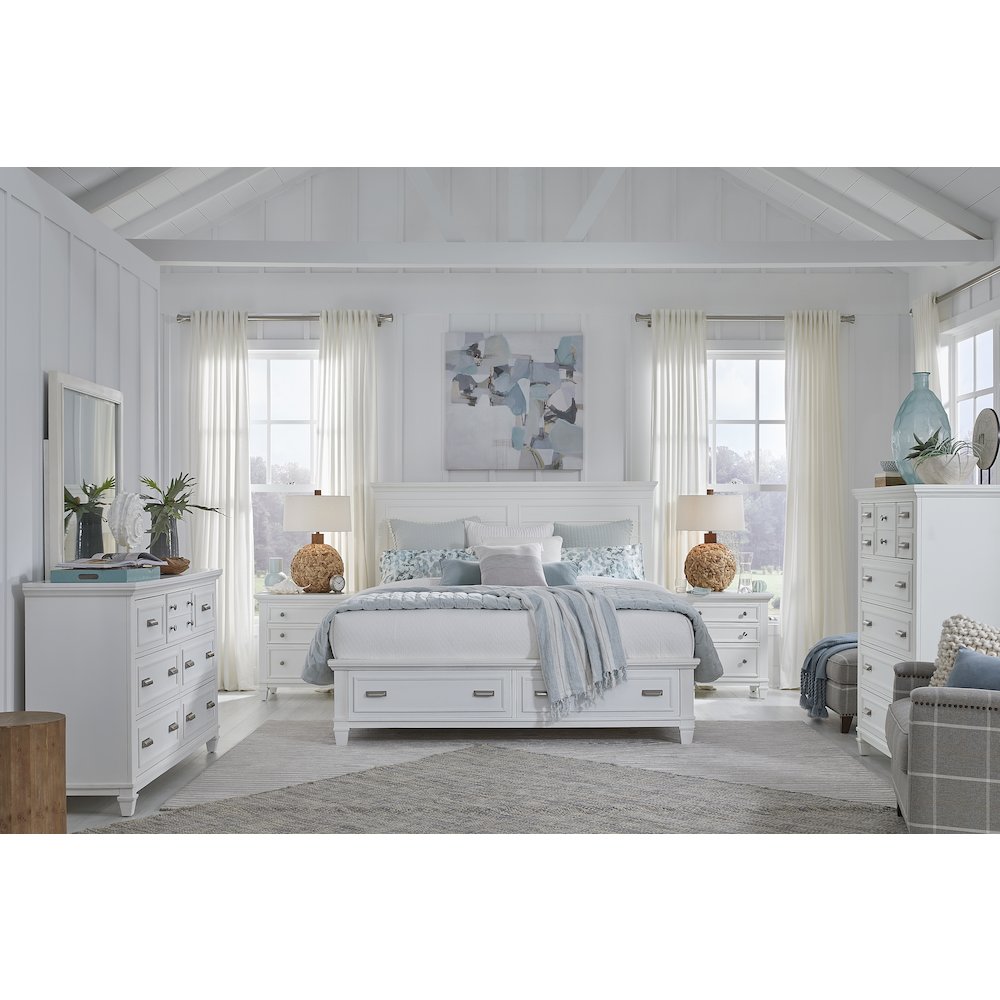 Charleston White Dove White Drawer Nightstand