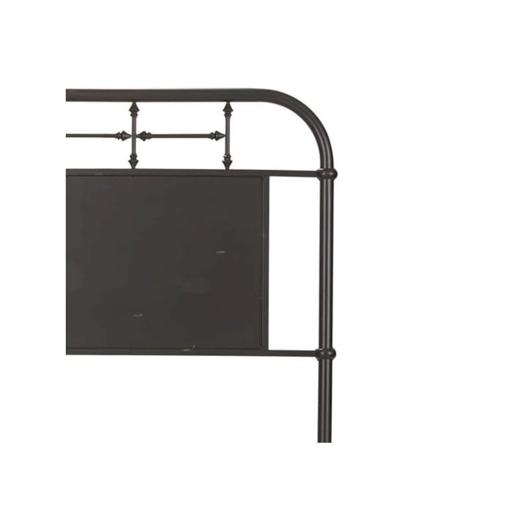 Vintage Series Twin Metal Headboard - Black in Distressed Metal