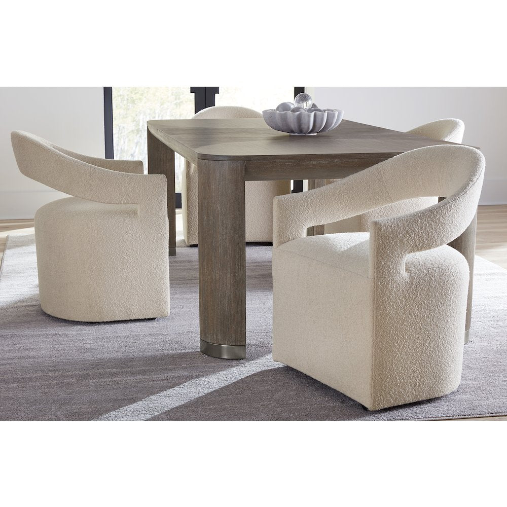 Modern Mood Fabric Upholstered Arm Chair in White by Hooker Furniture
