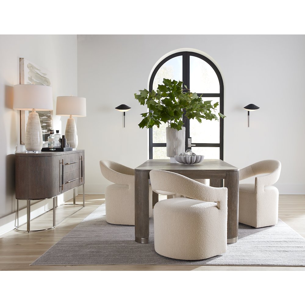 Modern Mood Fabric Upholstered Arm Chair in White by Hooker Furniture