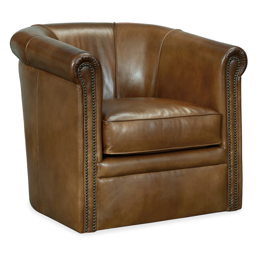 Axton Swivel leather Club Chair