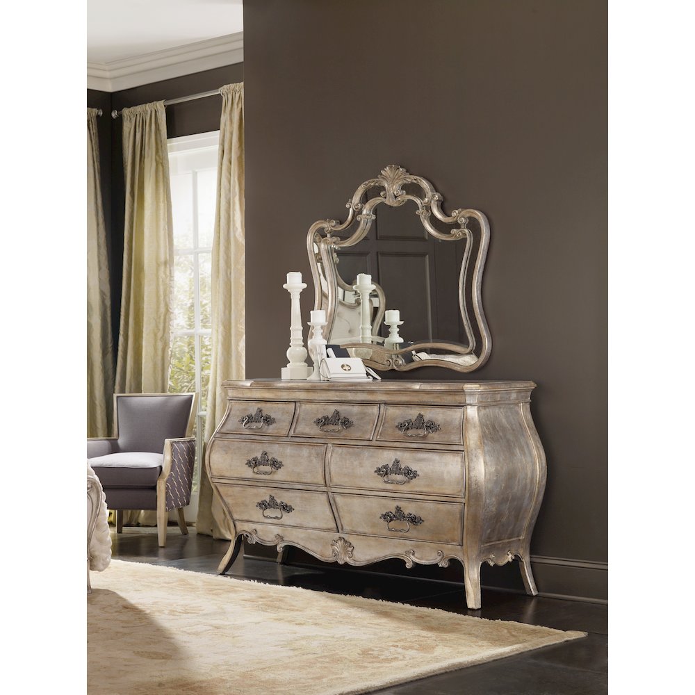 Hooker Furniture Sanctuary Shaped Mirror in Silver