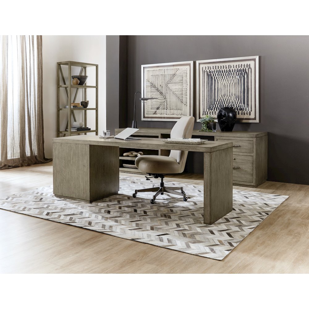 Linville Falls 96" Desk with One File and Open Desk Cabinet