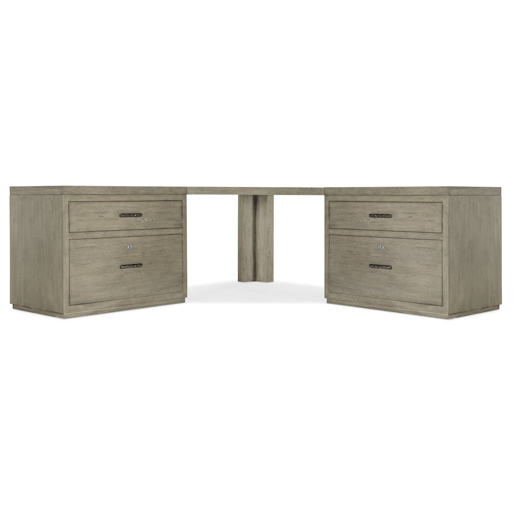 Linville Falls Corner Desk with Two Lateral Files