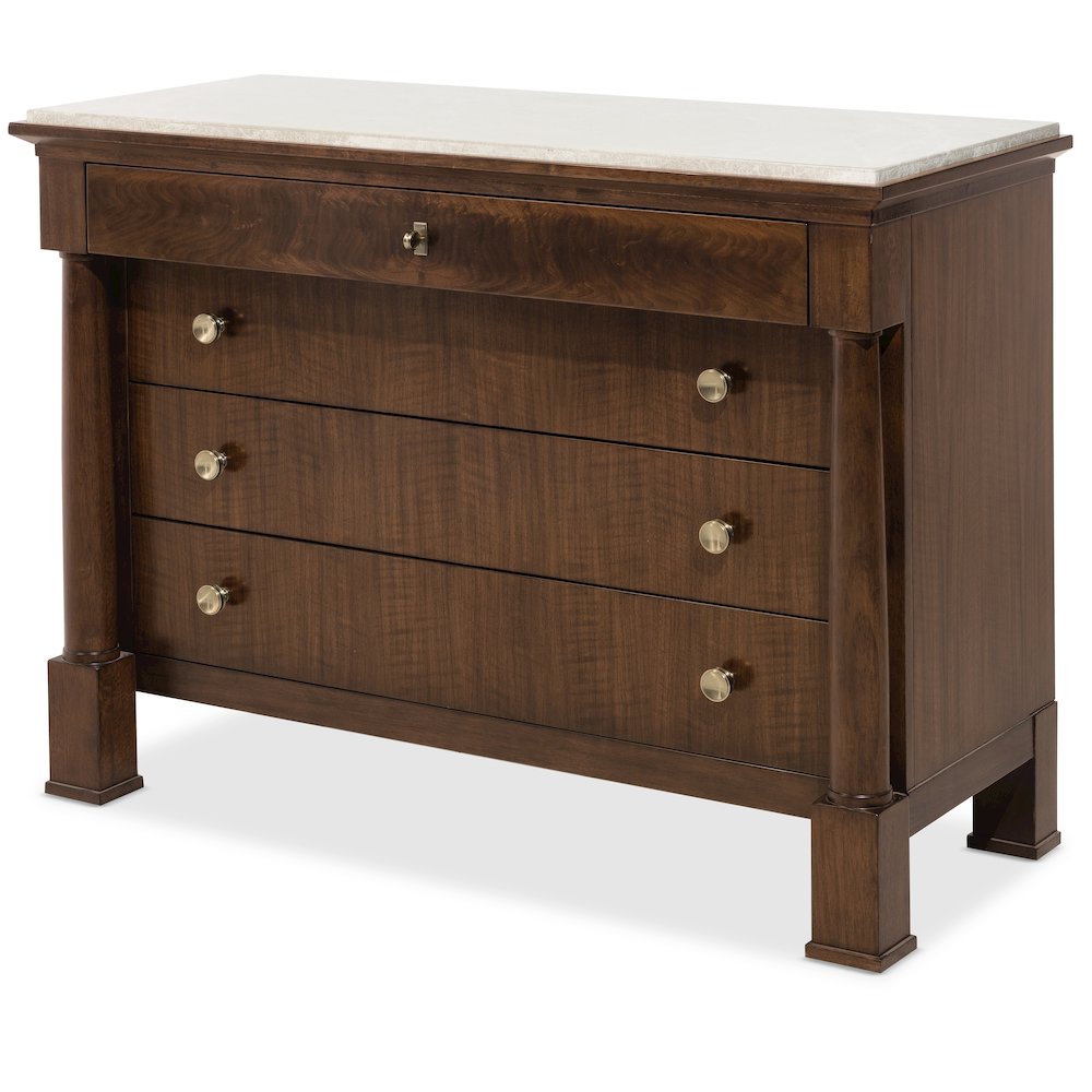 Archives Four-Drawer Chest in Dark Natural Wood Finish by Hooker Furnishings