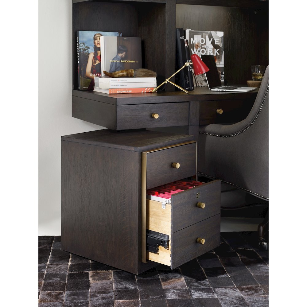 Hooker Furniture Curata 2 Drawer Mobile File Cabinet in Midnight Brown