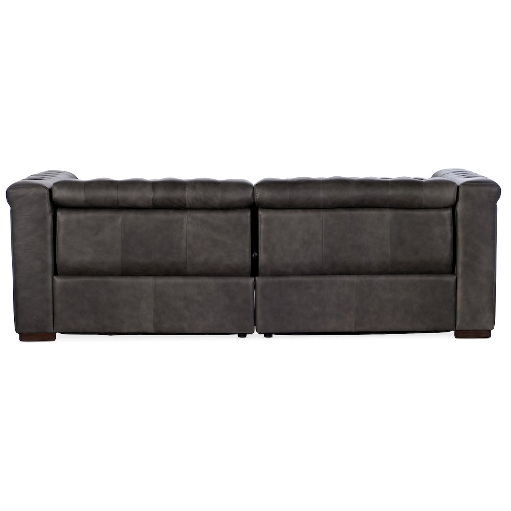 Savion 2 over 2 Sofa with Power Recline & Power Headrest in Gray Leather