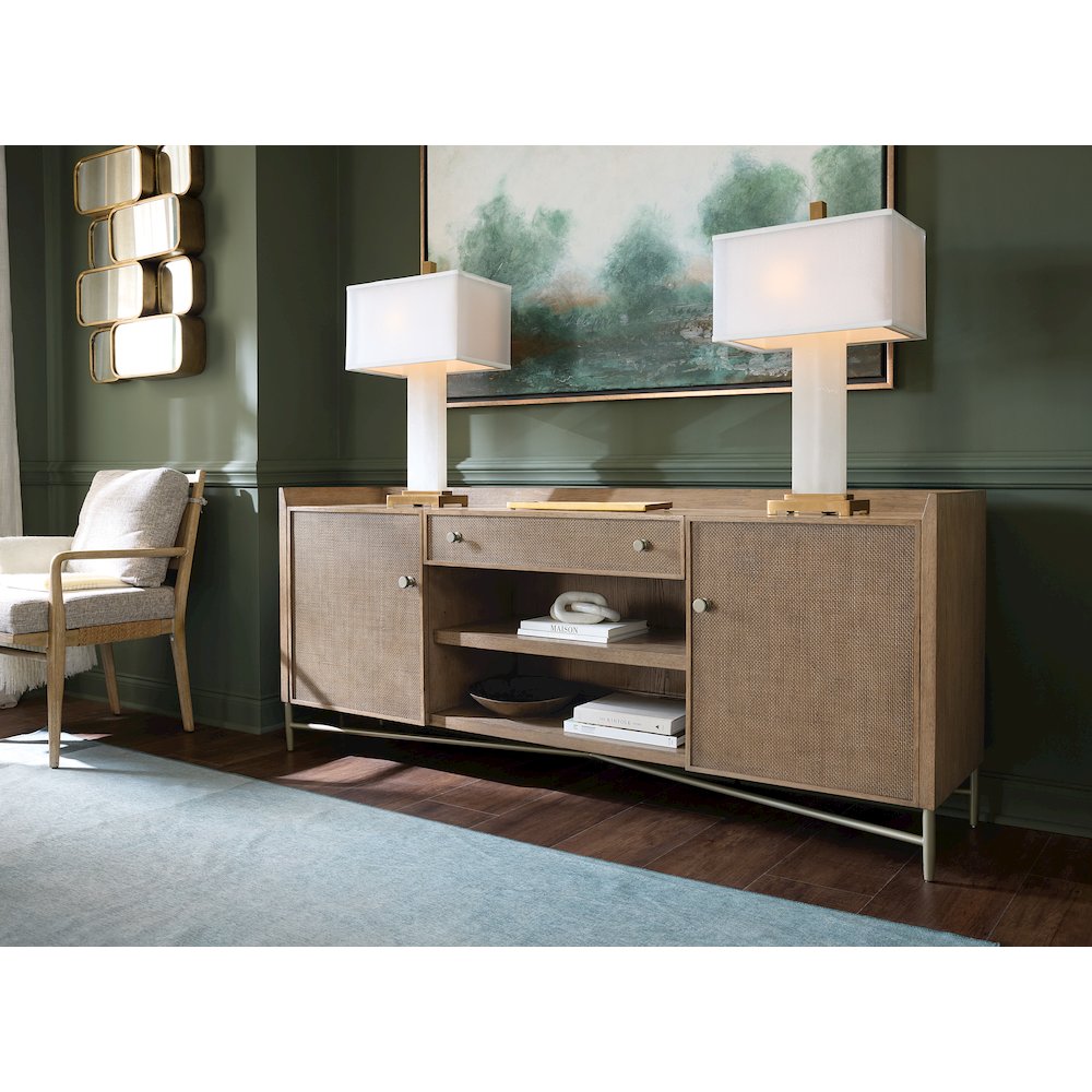 Sonnet Media Credenza in Medium Brown Wood by Hooker Furnishings
