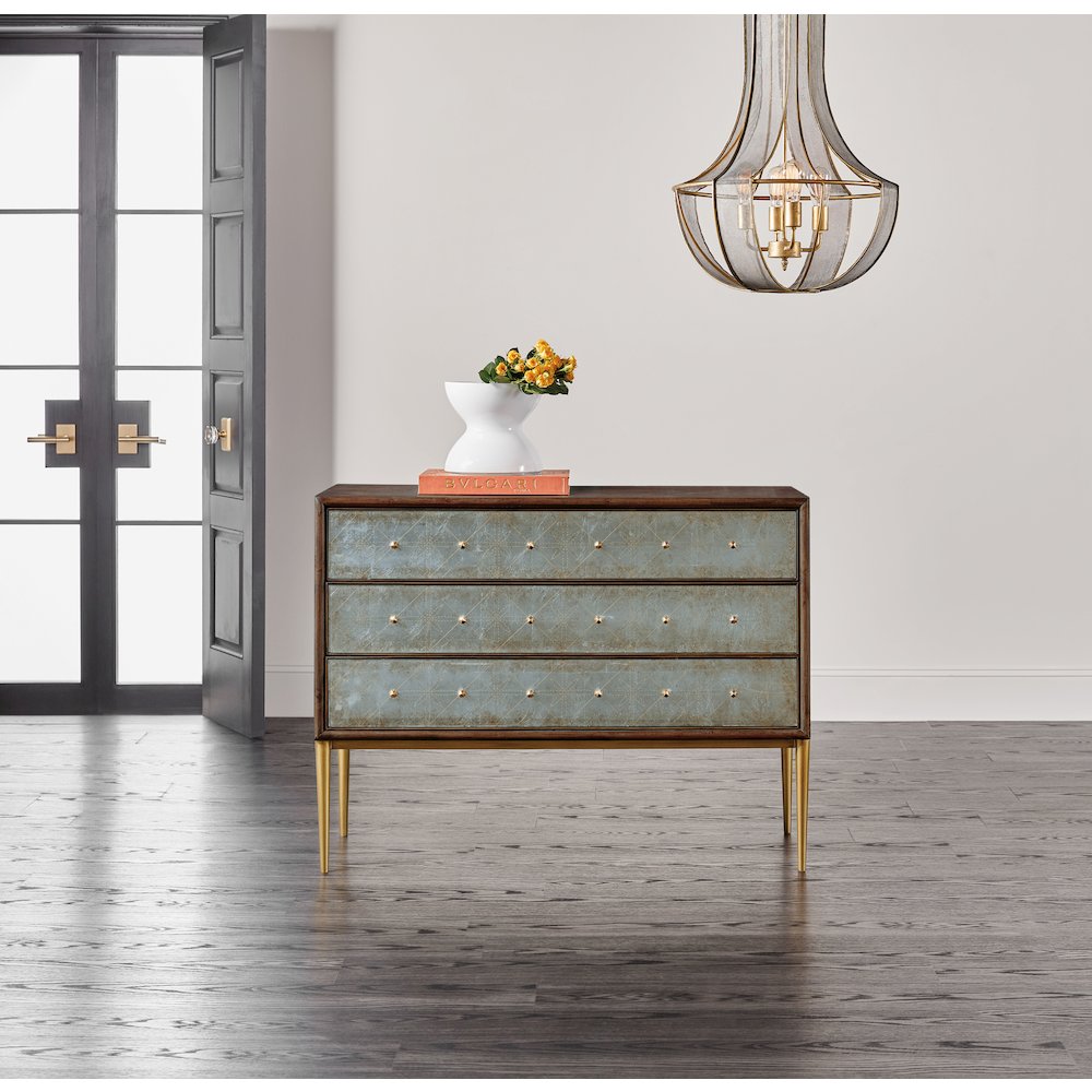 Hooker Furniture Living Room Melange Estrella Three Drawer Chest