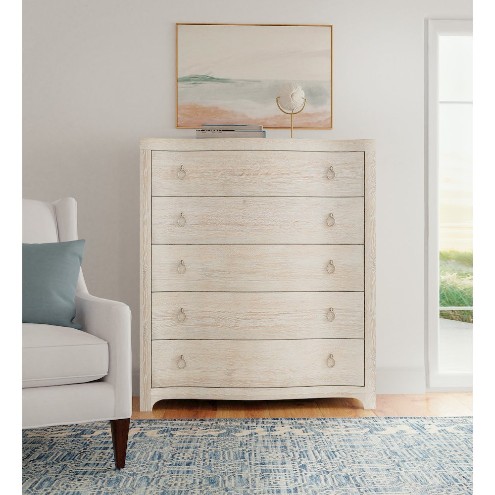 Hooker Furniture Serenity Monterey 5-Drawer Chest in Whitewashed Surf