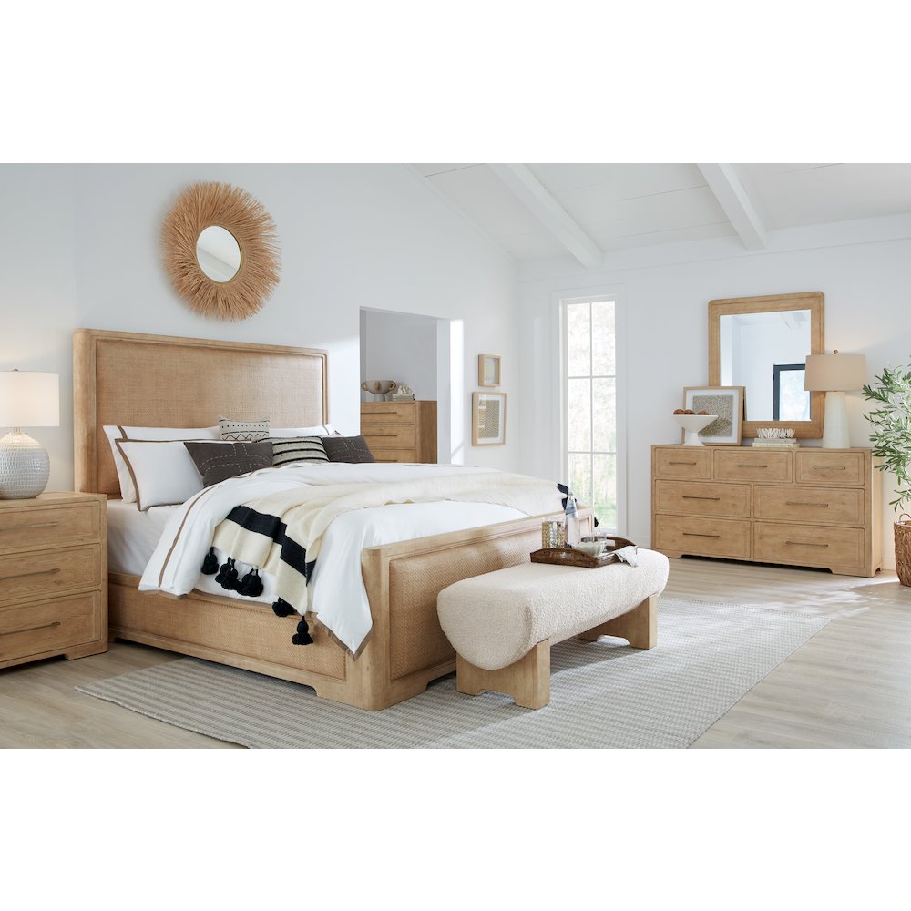 Retreat Three-Drawer Wood Nightstand in Dune Beige Finish by Hooker Furniture