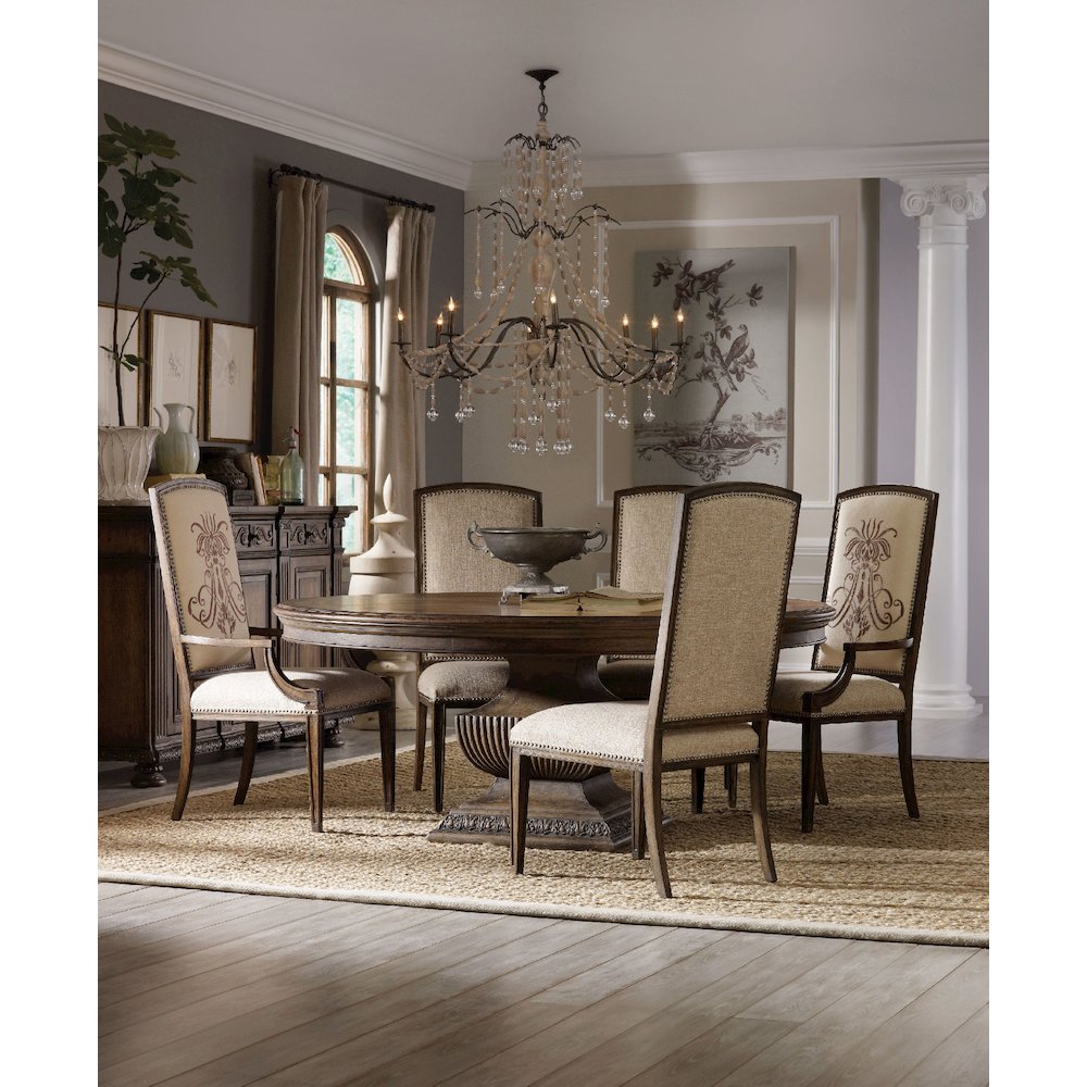 Hooker Furniture Rhapsody Insignia Dining Chair in Rustic Walnut