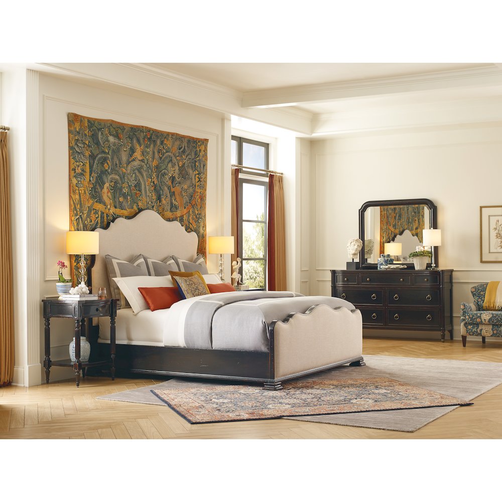 Charleston Seven-Drawer Wood Dresser in Black Cherry Finish by Hooker Furniture
