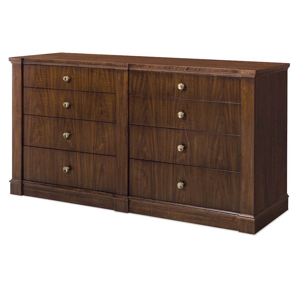 Archives Eight-Drawer Dresser in Dark Natural Wood Finish by Hooker