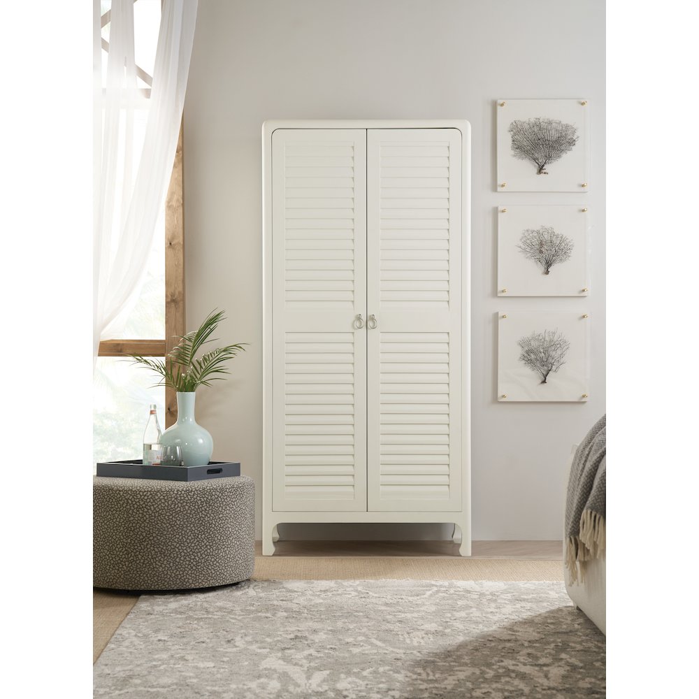 Hooker Furniture Serenity Cape May Wardrobe Armoire White Shell/Light Champagne