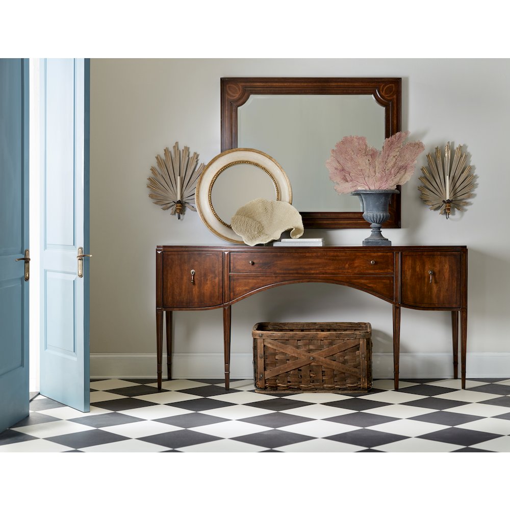 Charleston Wood Console Table in Cherry Brown Finish by Hooker Furniture