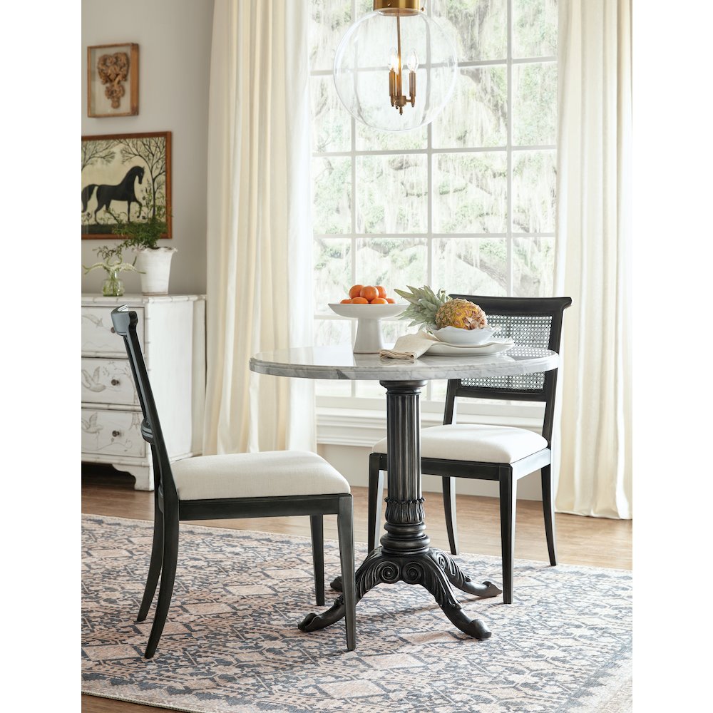 Charleston Fabric Upholstered Side Chair in Garden Black by Hooker Furniture