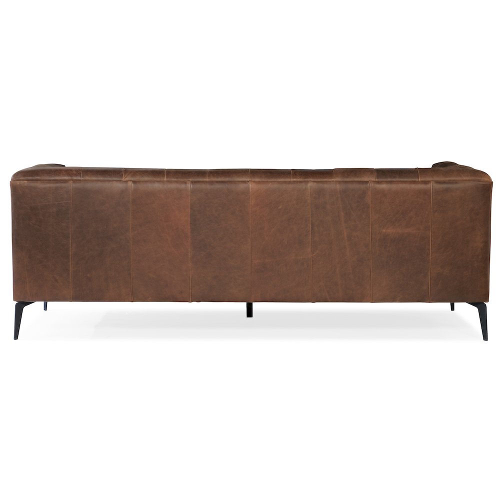 Nicolla Stationary Sofa in Brown Leather by Hooker Furniture