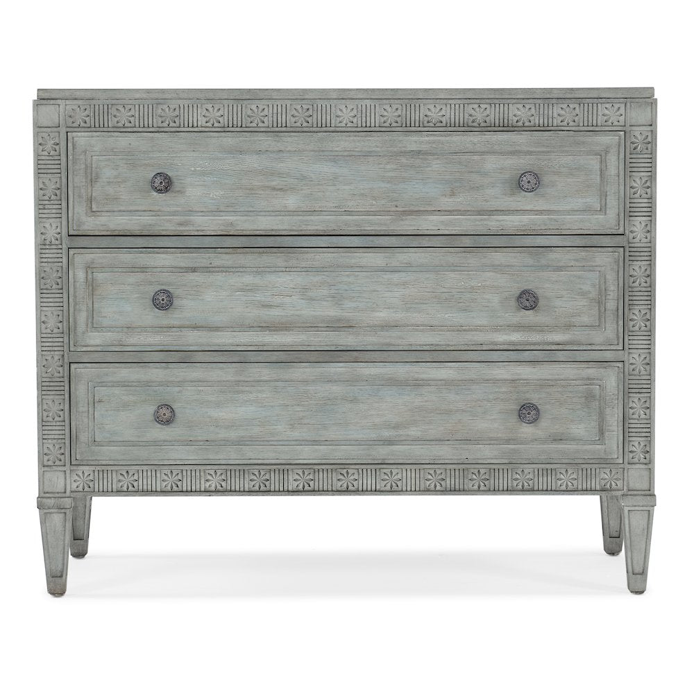 Charleston Three-Drawer Wood Chest in Waterscape Blue by Hooker Furniture