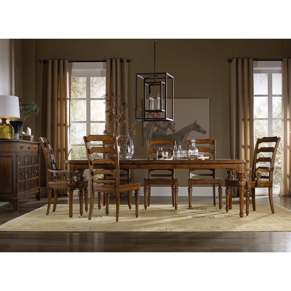 Hooker Furniture Tynecastle Extendable Dining Table in Medium Wood