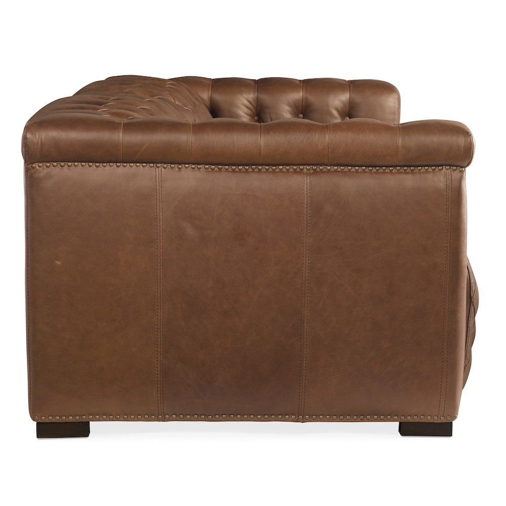 Savion 2 over 2 Sofa with Power Recline & Power Headrest in Brown Leather