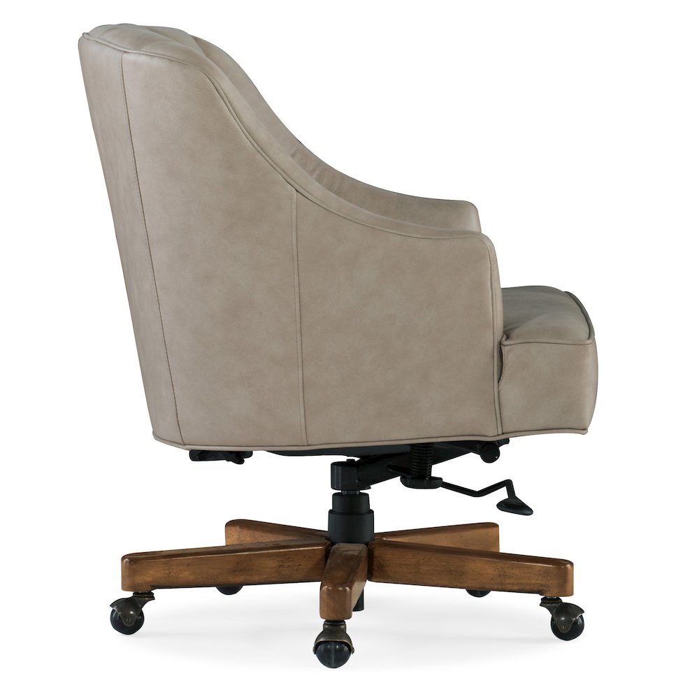 Haider Executive Swivel Tilt Chair in Gray Leather by Hooker Furniture
