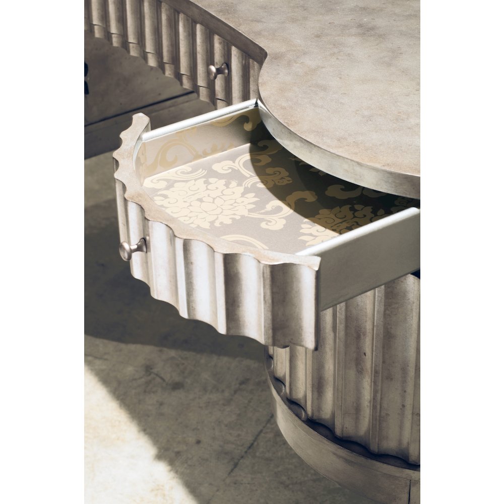 Melange Fluted Kidney Desk