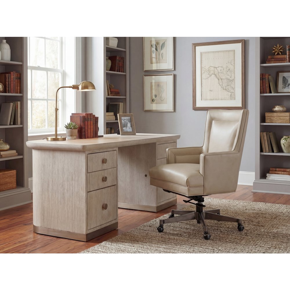 Modern Mood Executive Wood Desk in Natural by Hooker Furniture