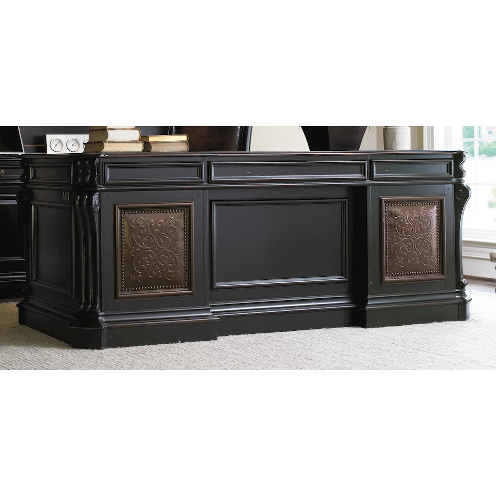 Telluride 76'' Executive Desk withleather Panels