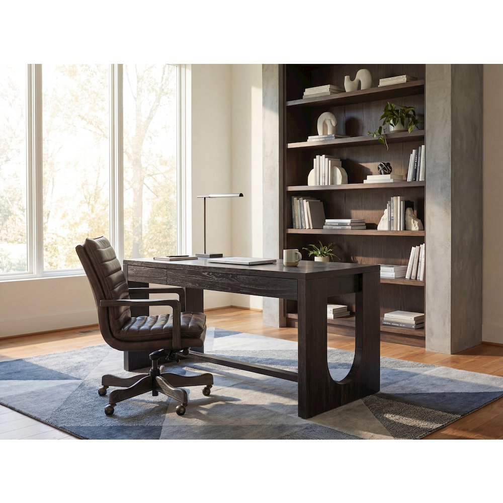 Hooker Furniture Commerce & Market Mindi Veneers Writing Desk in Black