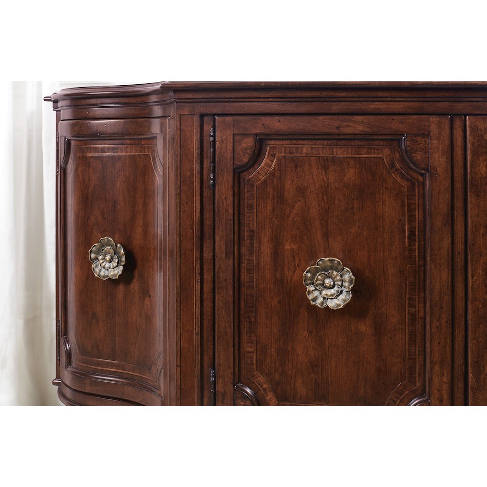 Charleston Four-Door Wood Buffet in Cherry Brown by Hooker Furniture