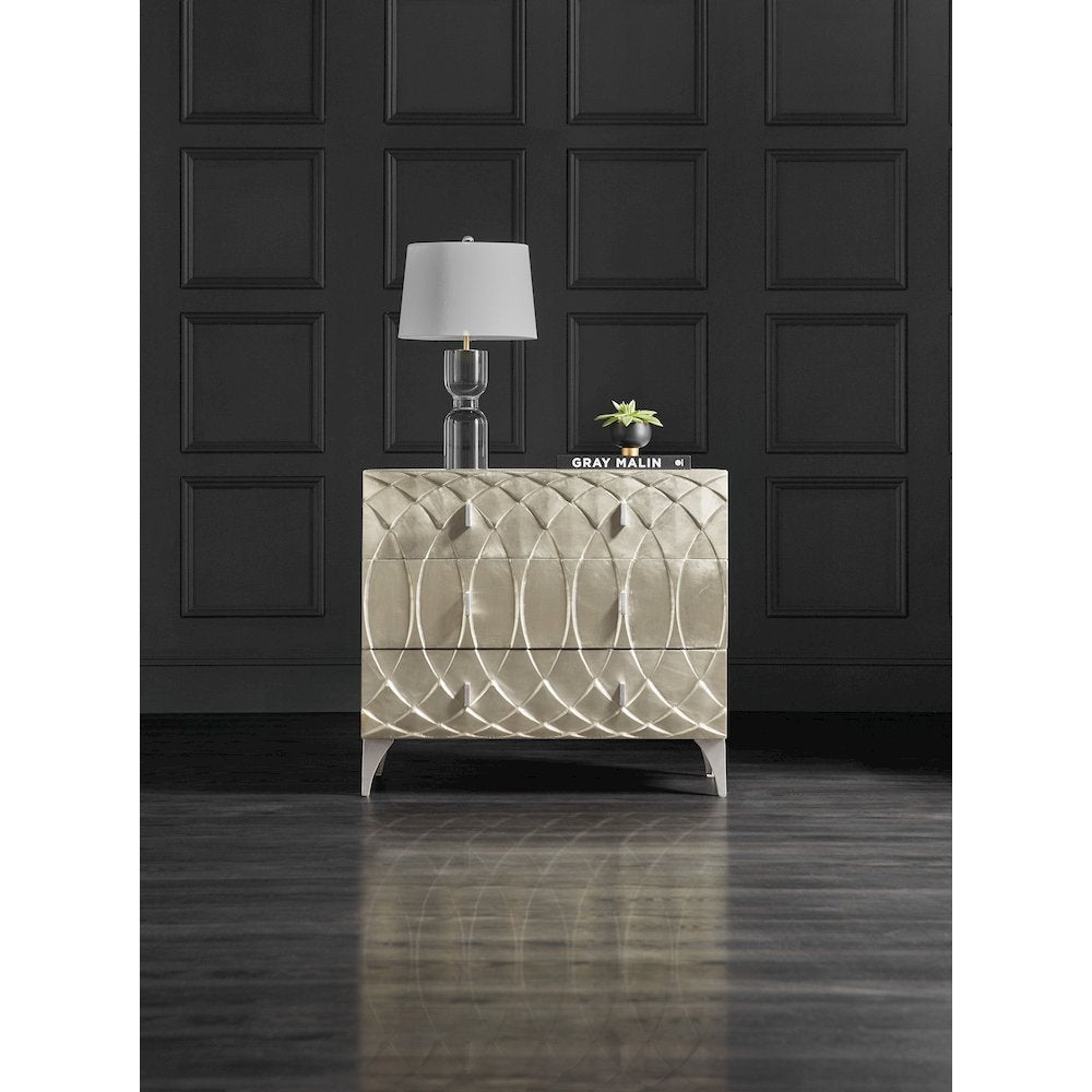 Hooker Furniture Living Room Melange Mathilda Three Drawer Chest