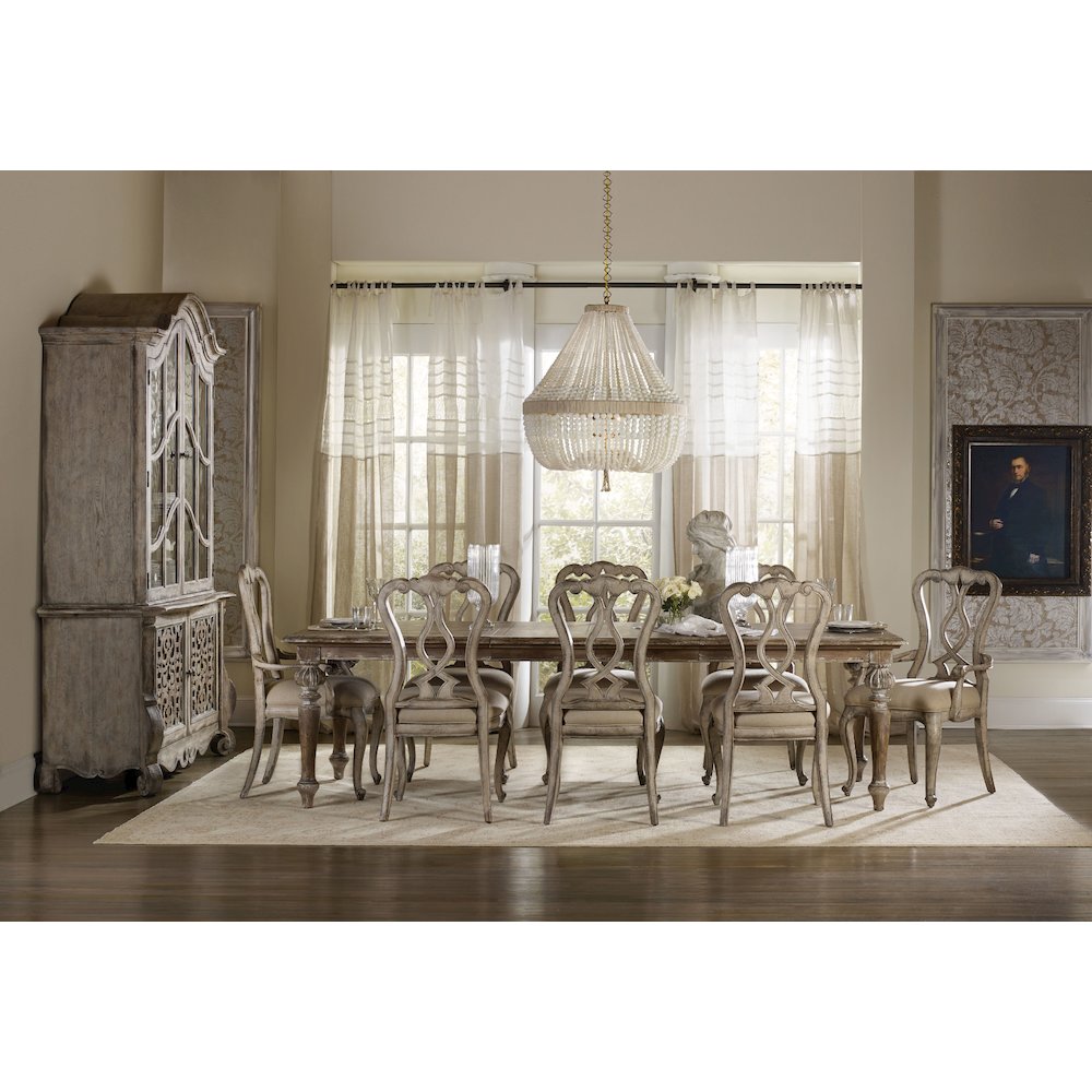 Hooker Furniture Chatelet Extendable Leg Dining Table - Caramel Froth Wood Grain
