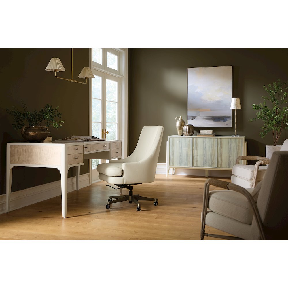 Hera Writing Desk in Cream Colored Wood by Hooker Furnishings