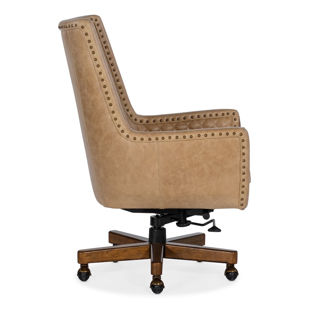 Kent Executive Swivel Tilt Chair in Beige Leather by Hooker Furniture