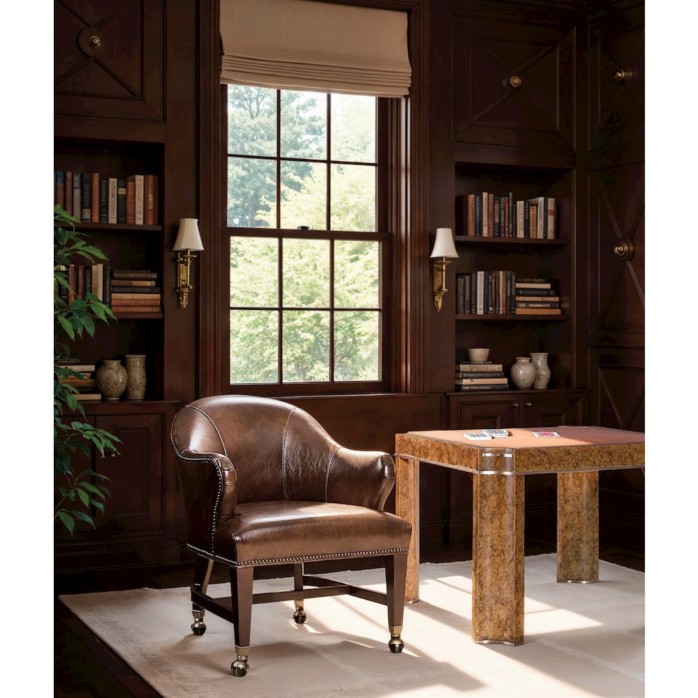 Hooker Furniture Queen Leather Game Chair in Brown