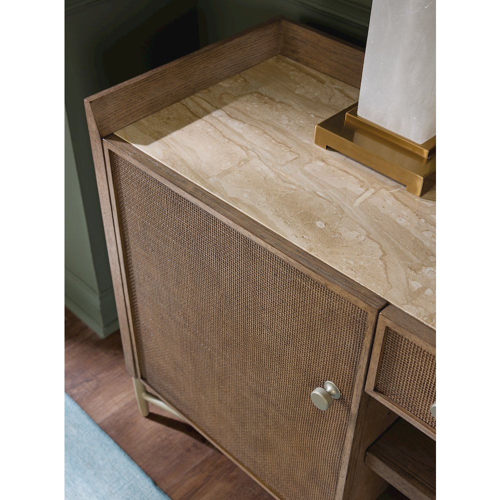 Sonnet Media Credenza in Medium Brown Wood by Hooker Furnishings
