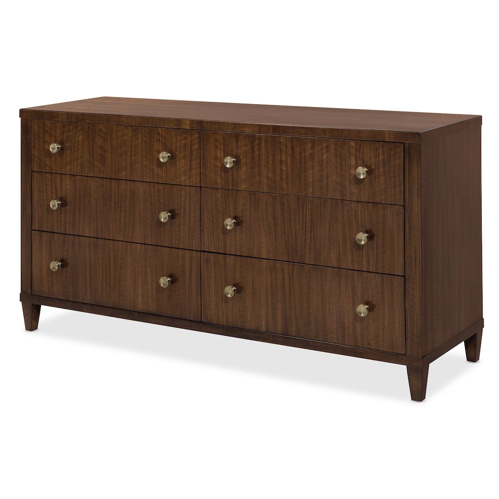 Archives Six-Drawer Dresser in Dark Natural Wood Finish by Hooker Furnishings